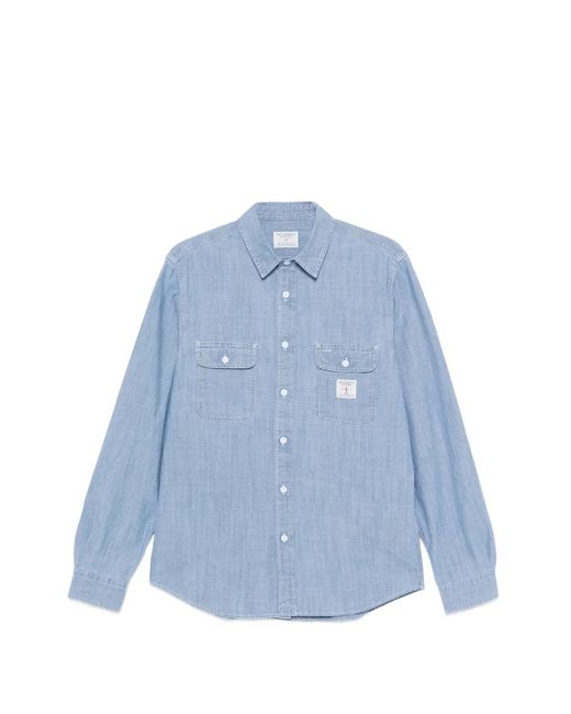 Roy Rogers Blue Logo-Patch Shirt for men