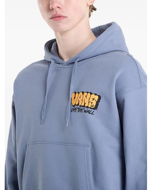 Vans Blue Graff Logo-Print Hoodie for men