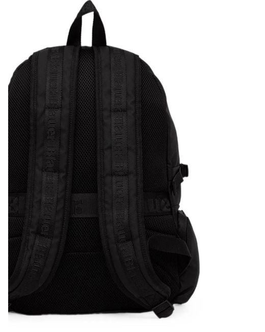 Blauer Black Logo-Print Zip-Pocket Backpack for men