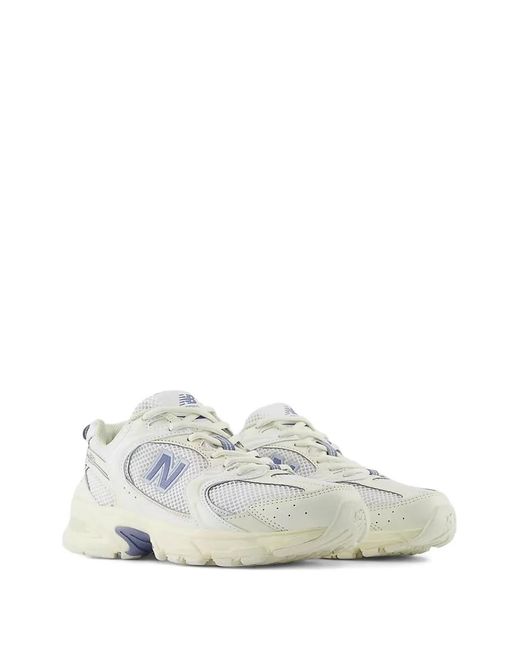 New Balance White U530 Sneakers