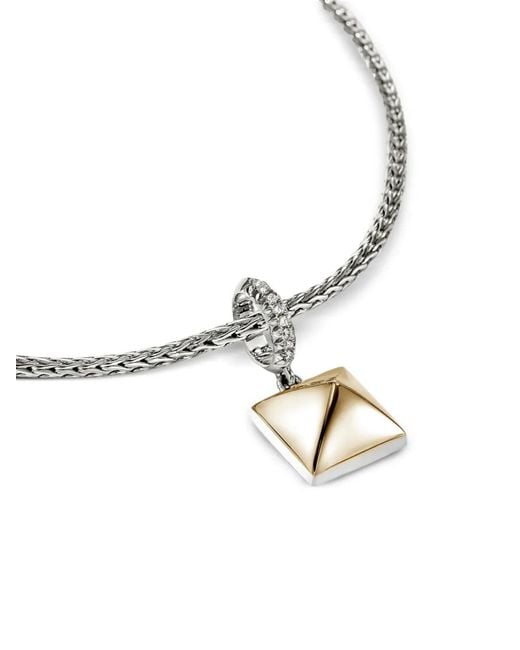 John Hardy Metallic Icon Stud Diamond Necklace