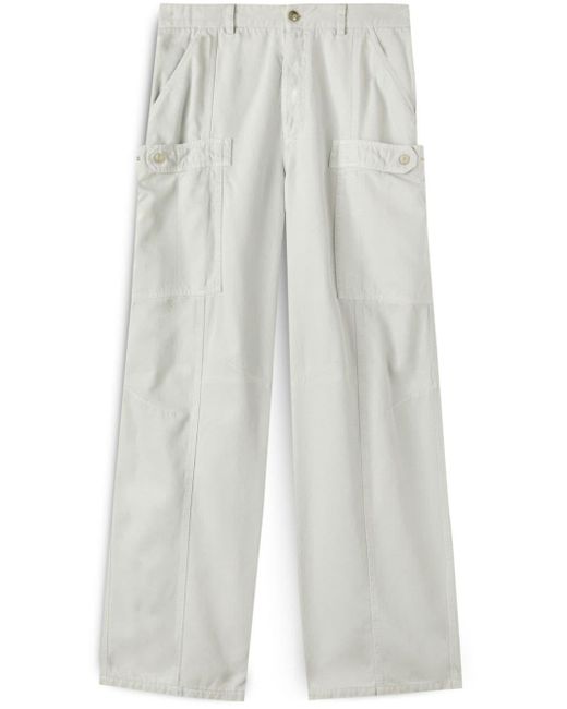 Pantalones anchos con bolsillos de parche Palm Angels de hombre de color White