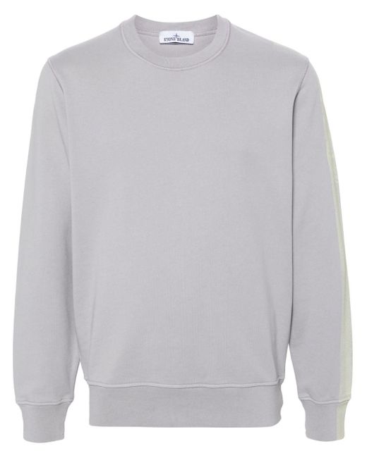Stone Island Sweater Met Vervaagde Logoprint in het Gray voor heren