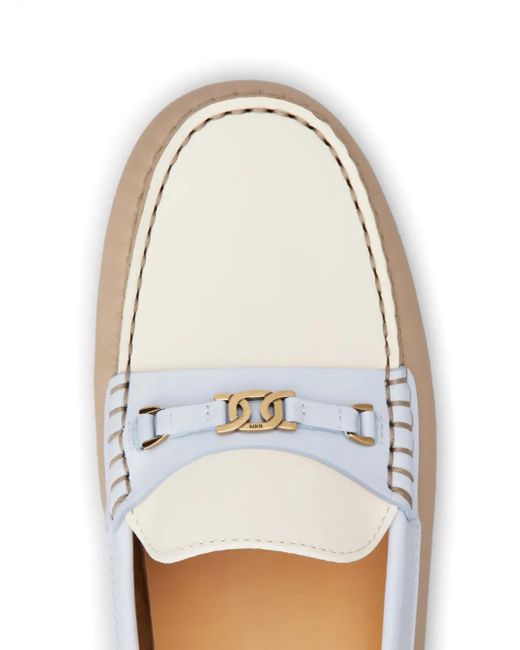 Tod's レザーローファー Natural
