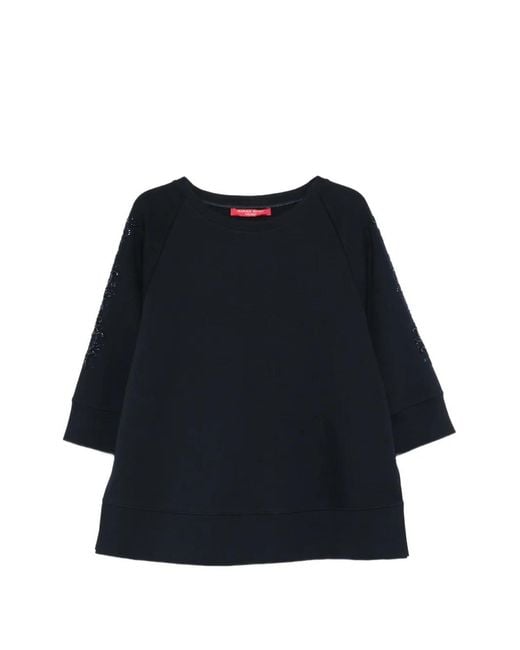 Marina Rinaldi Blue Embellished Sweatshirt
