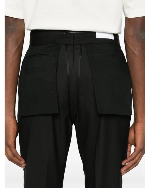 MM6 by Maison Margiela Black Inside-Out Trousers for men