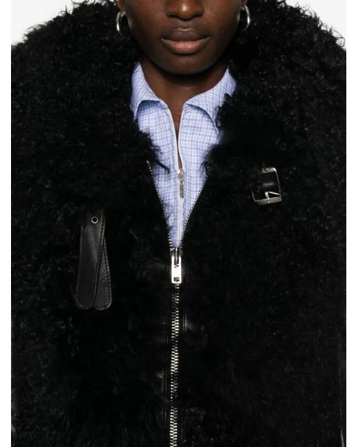R13 Black Jacke aus Faux Fur