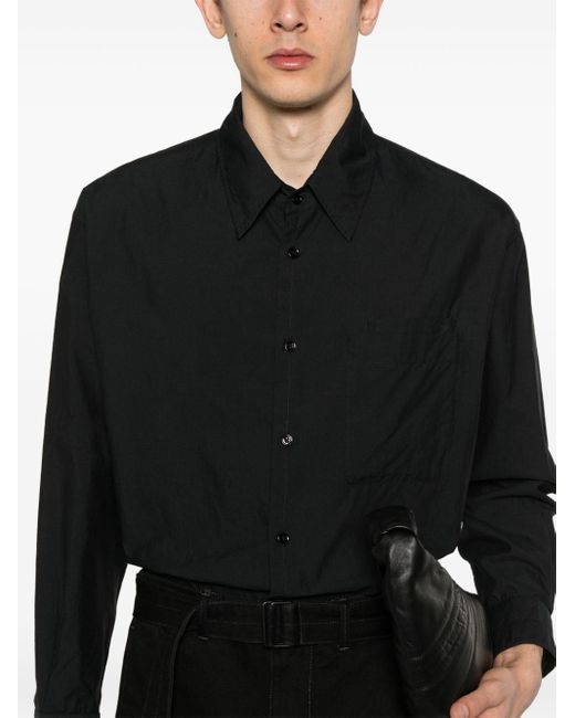 Camicia con doppia tasca di Lemaire in Black da Uomo