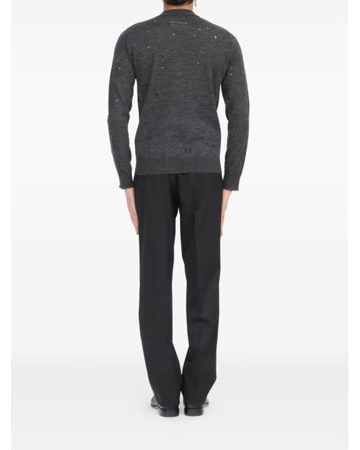 Numeric crew-neck sweater MM6 by Maison Martin Margiela de hombre de color Black