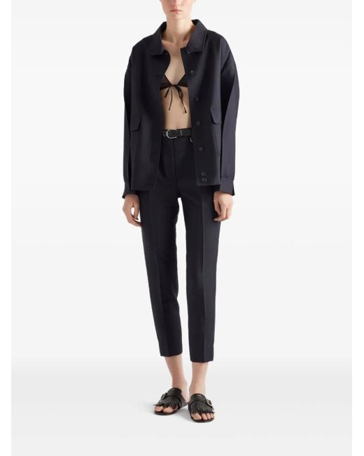Prada Blue Mohair Wool Jacket