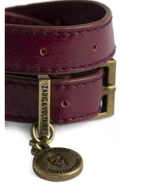 Zadig & Voltaire Purple Sunny Leather Bracelet