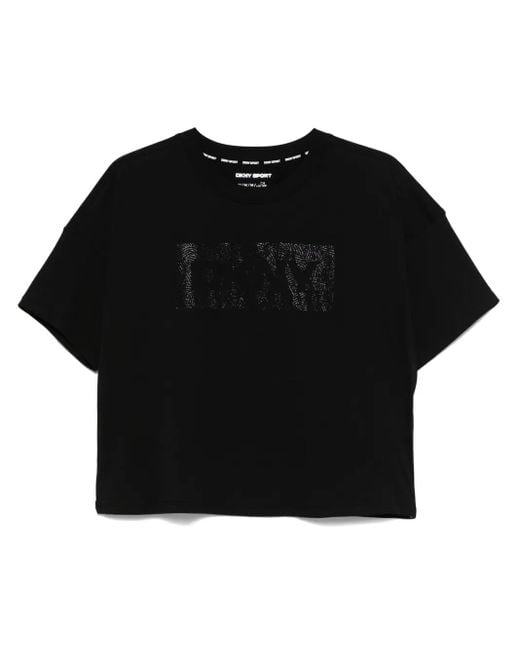 DKNY Black Stud-Embellished T-Shirt