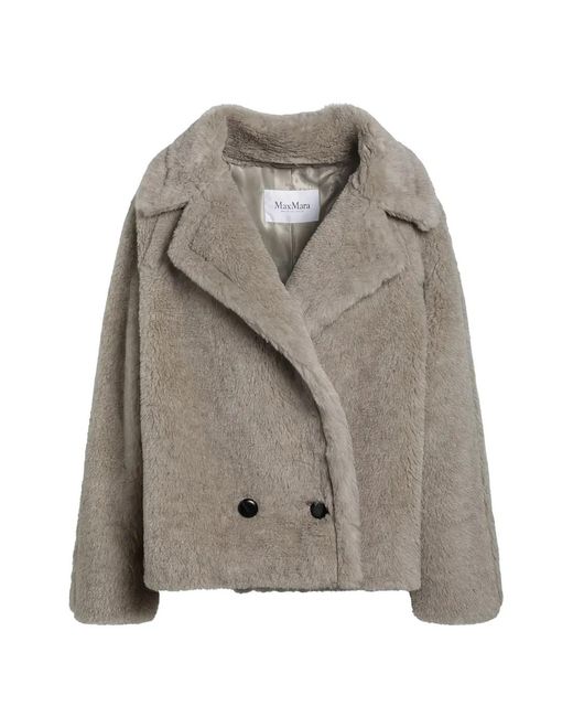 Max Mara Gray Veste Cambusa À Boutonnière Croisée