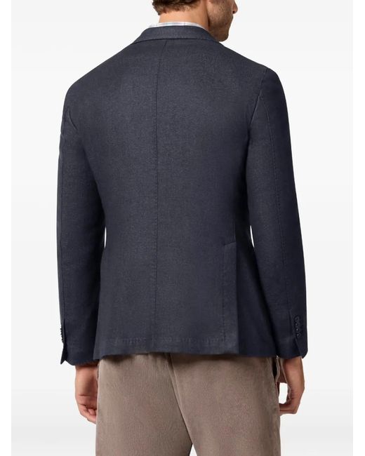 Paul & Shark Blue Single-Breasted Notched-Lapels Blazer for men
