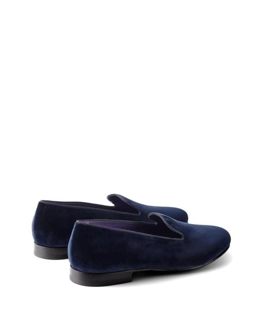 Ralph Lauren Blue Mocassins Alonzo En Velours for men