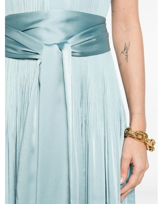 Joseph Blue Phare Pleated Belted Dress