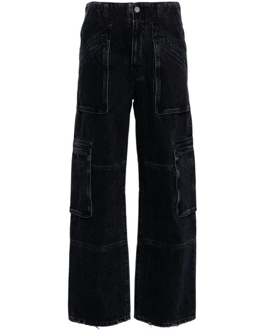 Pantaloni crop con effetto schiarito di Amiri in Black