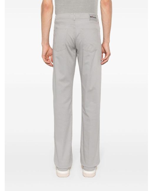 Pantalones rectos con pinzas Kiton de hombre de color Gray