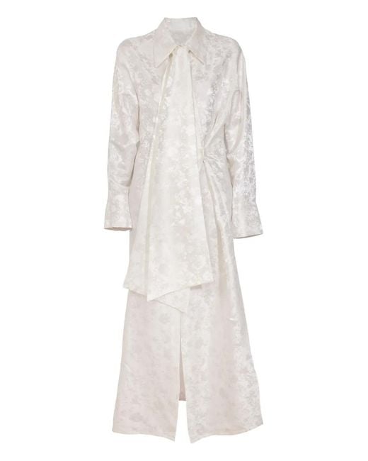 RAQUETTE Whiterose Floral-Detail Midi Dress