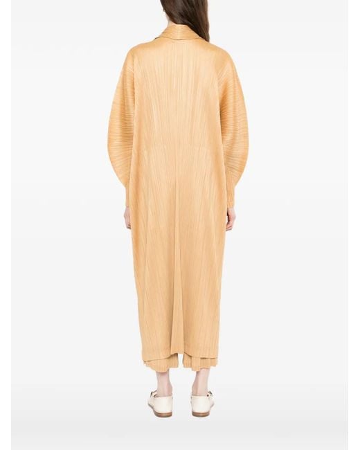 Pleats Please Issey Miyake White December Coat