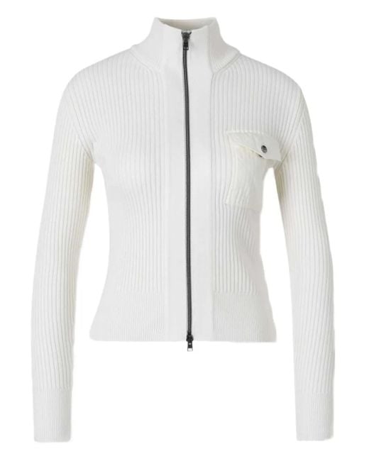 Herno Ribgebreid Vest in het White