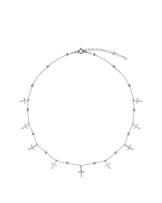 Elle Macpherson White Cross Star Pendant Necklace