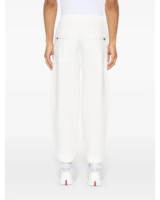 Moncler White Panelled Mid-Rise Track Trousers for men