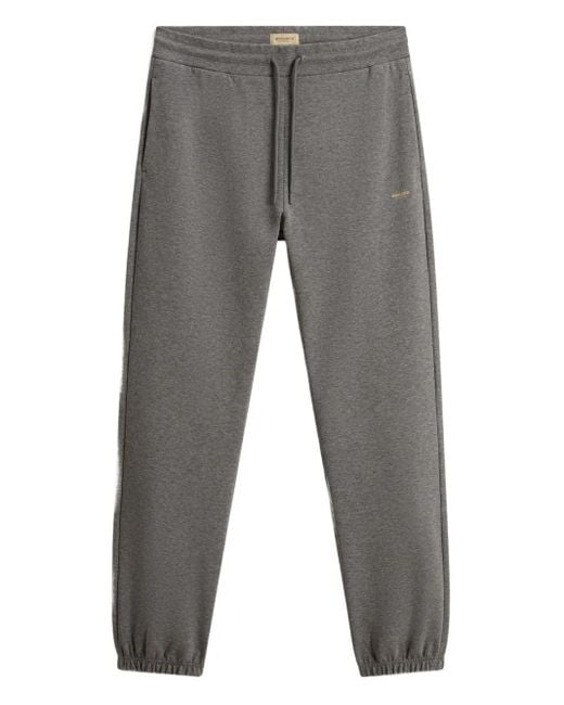 Woolrich Gray Cuffed-Hem Track Trousers for men