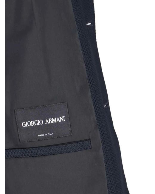 Giorgio Armani Blue Single-Breasted Blazer for men