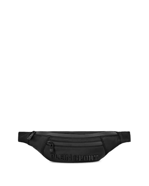 Philipp Plein Black Logo-Print Belt Bag