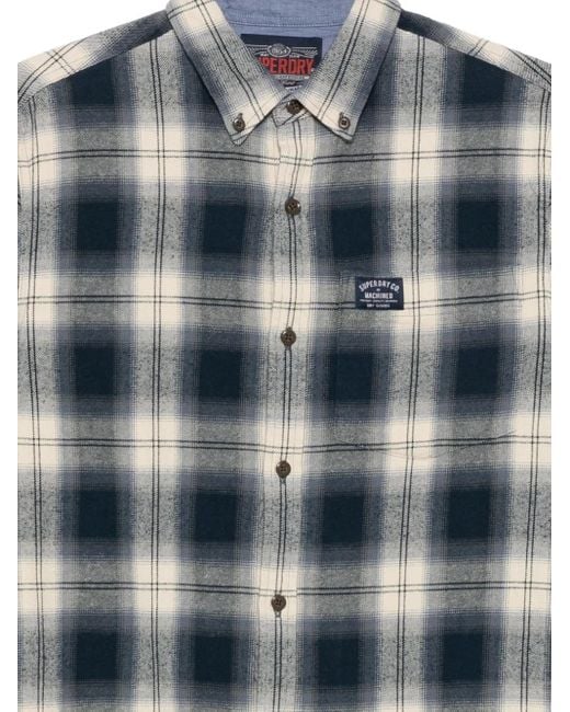 Superdry Blue Checked Shirt for men