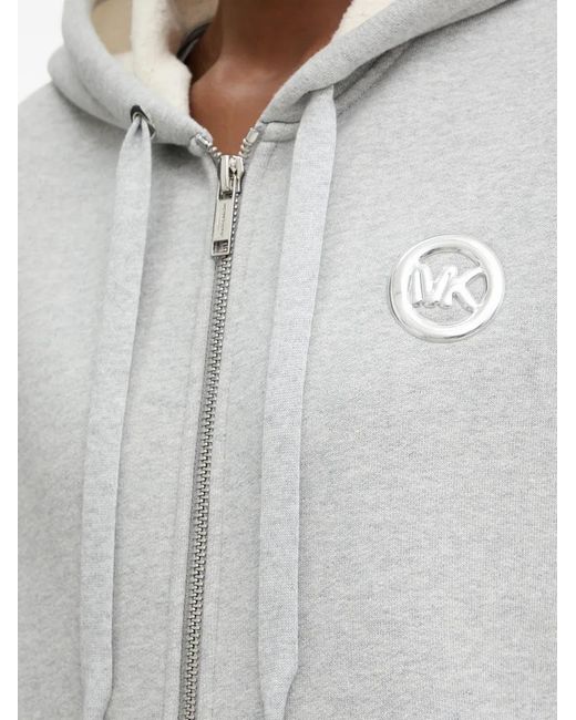 MICHAEL Michael Kors Gray Hoodie Zippé Large