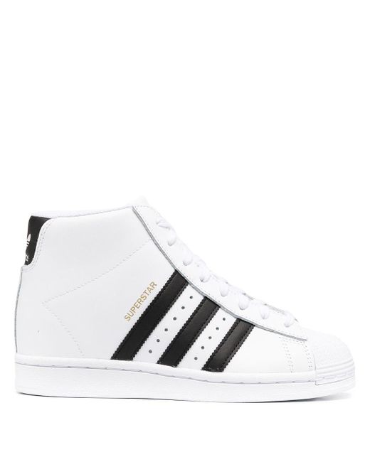oppervlakte Patch absorptie adidas Superstar Up High-top Sneakers in het Wit | Lyst NL