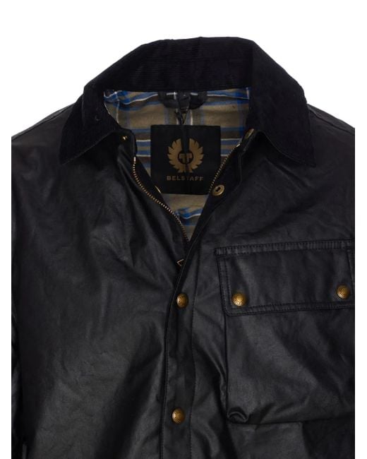 Belstaff Ground Jacke mit Druckknöpfen in Black für Herren