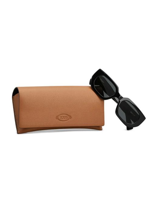 Tod's Black Logo Square Sunglasses