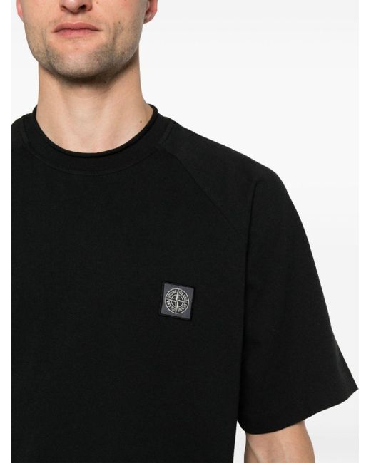 Stone Island T-Shirt mit Kompass in Black für Herren