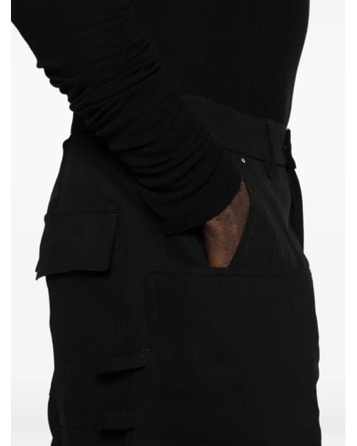 Rick Owens Black Belt-Loops Trousers for men