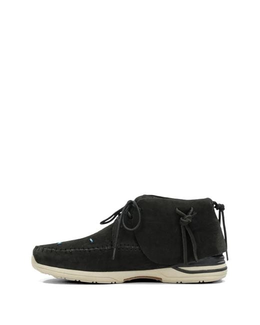 Visvim Black Fbt Lhamo-Folk Beaded Desert Boots for men