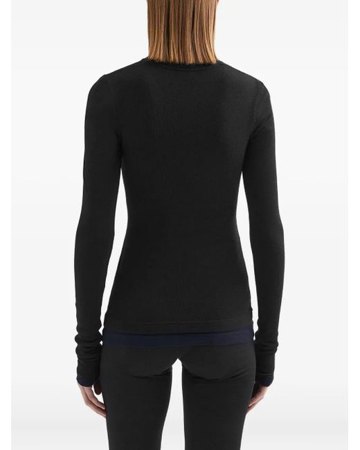 Jil Sander Black Wool T-Shirt