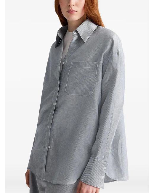 Twp Gray Chemise Oversize À Fines Rayures