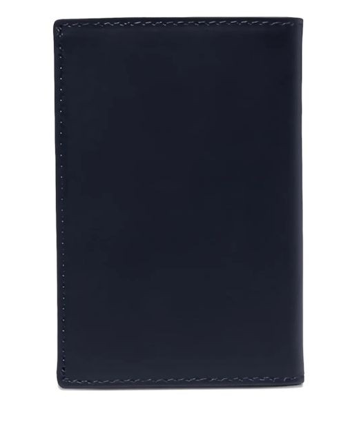 Comme des Garçons Blue Logo-Stamped Leather Wallet