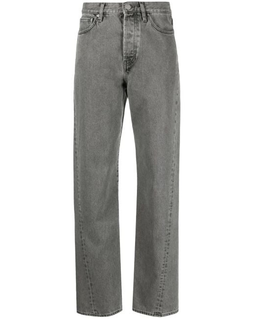 Totême Gray Twisted Seam Straight-Leg Jeans