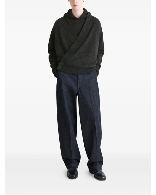 Lemaire Black Wrap Cardigan for men