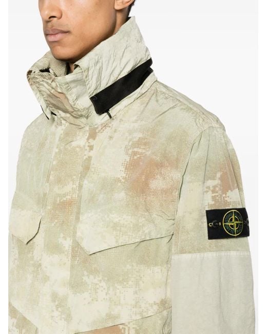 Stone Island Natural Compass-Badge Hooded Jacket for men