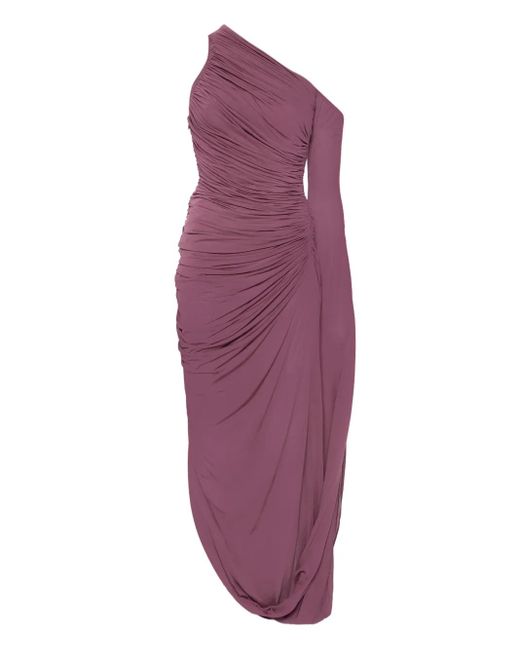 Mugler Purple Draped Infinity Dres