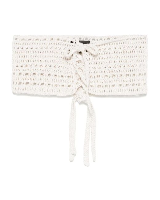 A.M.G Cropped Top in het White