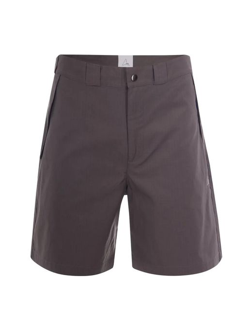 Roa Gray Logo-Detail Shorts for men