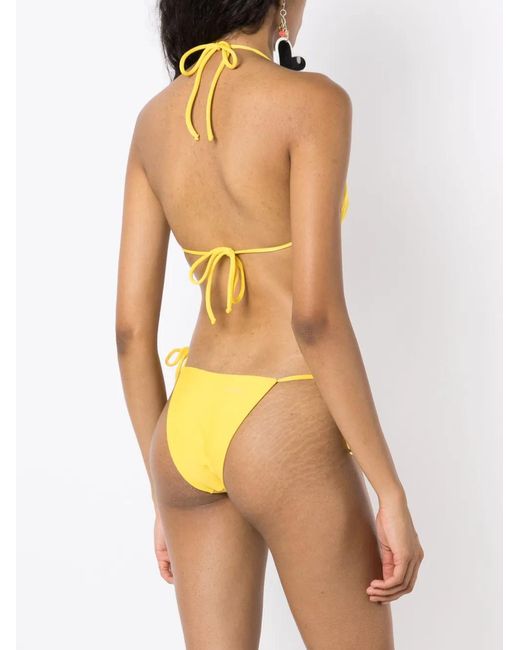 Amir Slama Yellow Halterneck Triangle Bikini