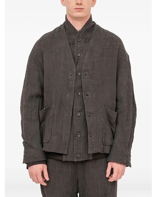 The Viridi-anne Gray Double-Layered Jacket for men