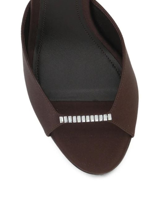 ALEVI Brown Luana Crystal-Embellished Sandals